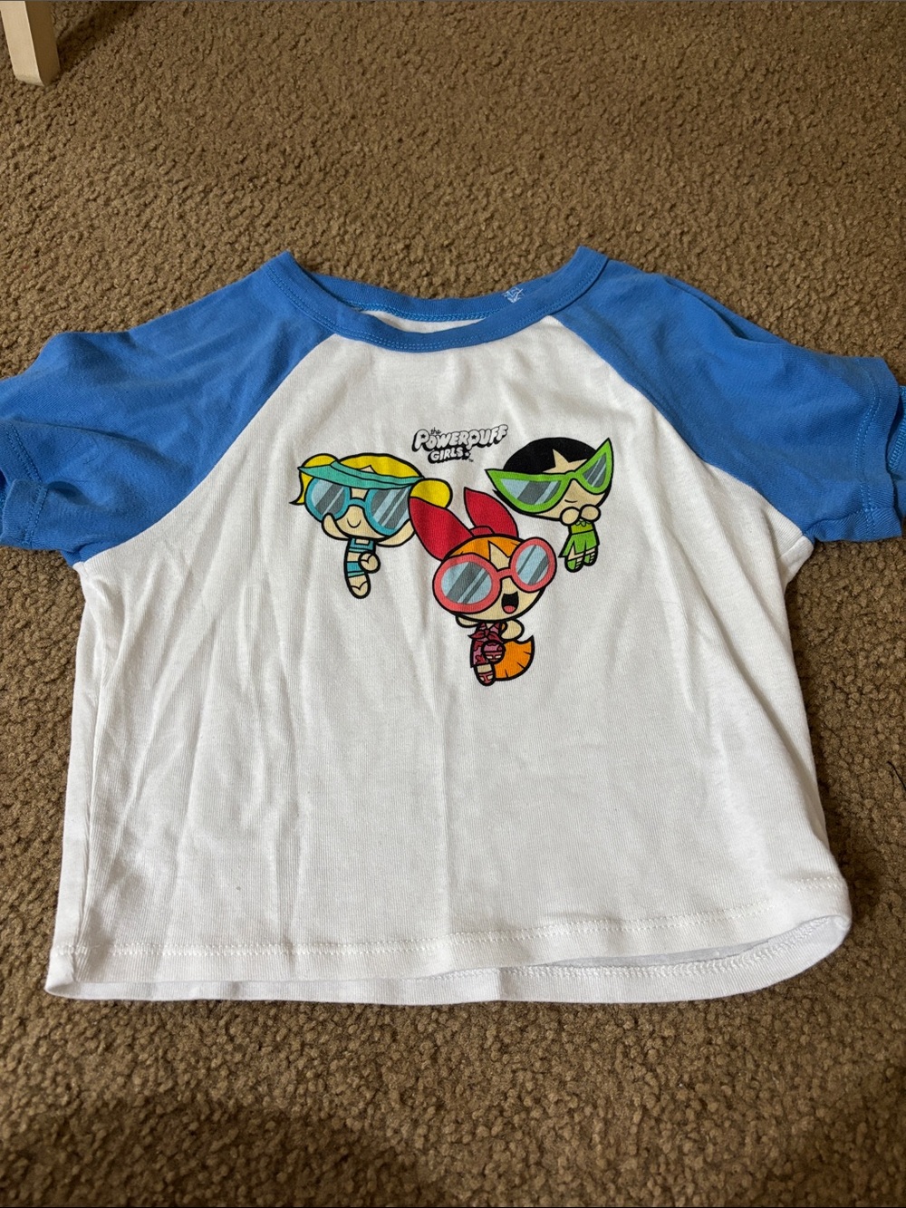 Blue & White Raglan Kids Tee